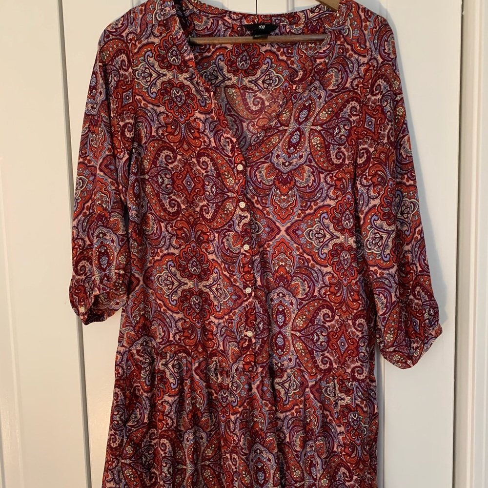 Button up mini dress